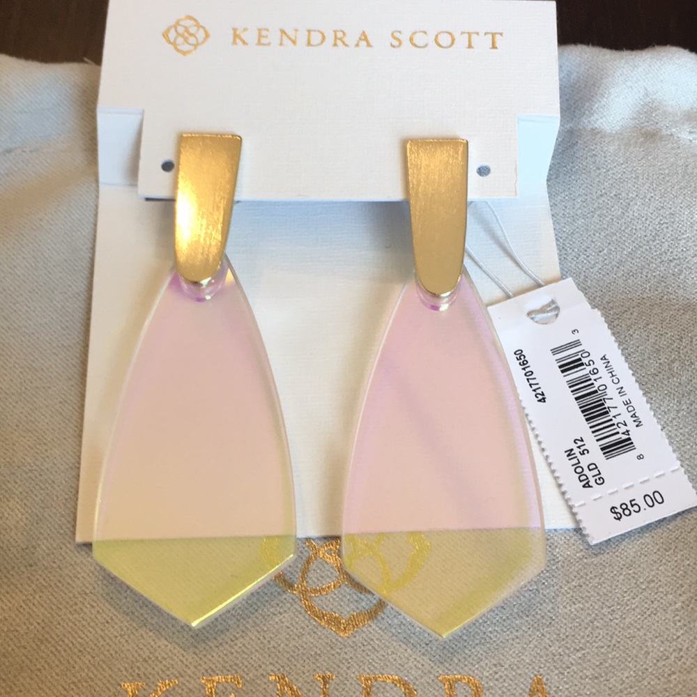 Kendra Scott Gold Dichroic Earrings. NWT.